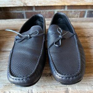 Tod's Men’s Gommino Dark Blue Pebbled Leather Driving Moccasins Sz 8.5